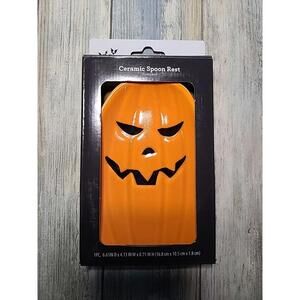 Way To Celebrate Halloween Pumpkin Spoon Rest Ceramic